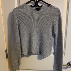 Express Heather Gray Knit Sweater